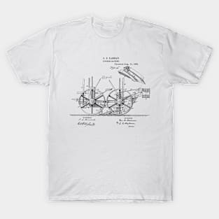 ditching machine Vintage Patent Hand Drawing T-Shirt